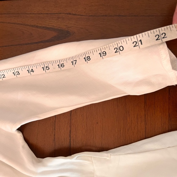 Wilfred Tavin Classy Linen Blend Midi Dress 3/4 Sleeves Crew Neck White Size XXS - Picture 12 of 17